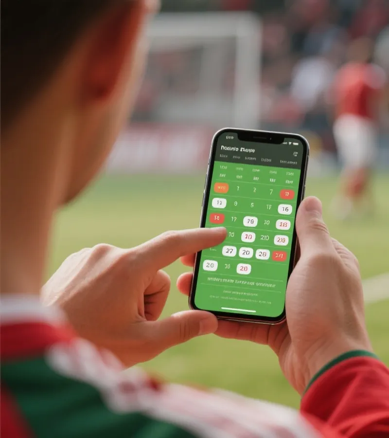 球迷查看世界盃賽程